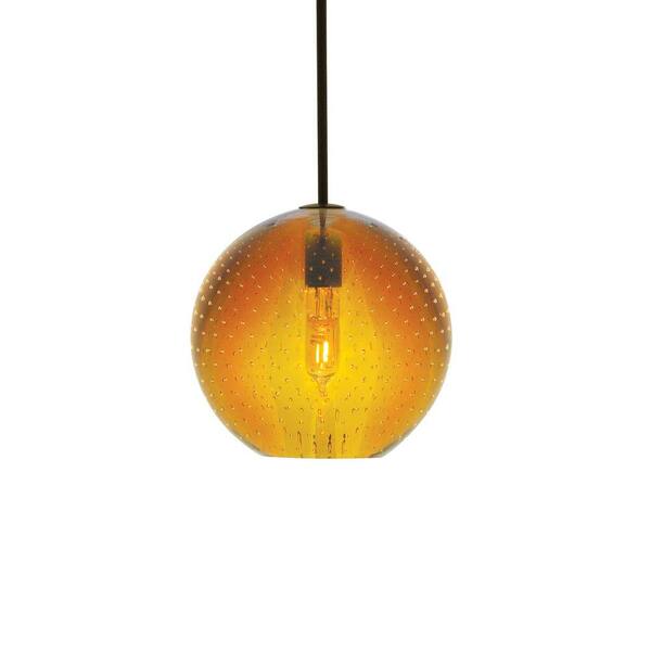 Generation Lighting Bulle 1-Light Amber Bronze Hanging Mini Pendant
