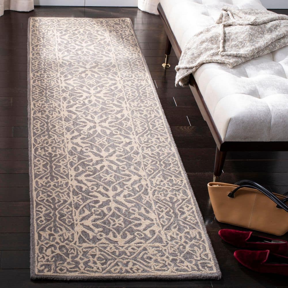 Suzani 2 ft. x 8 ft. Gray/Beige Oriental Border Runner Rug price history on PriceWatchPro