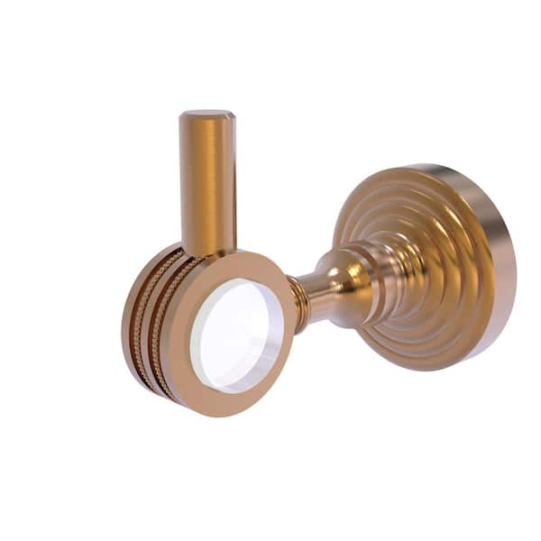 Allied Brass Pacific Grove Collection J-Hook Robe/Towel Hook with Dotted Accents in Brushed Bronze