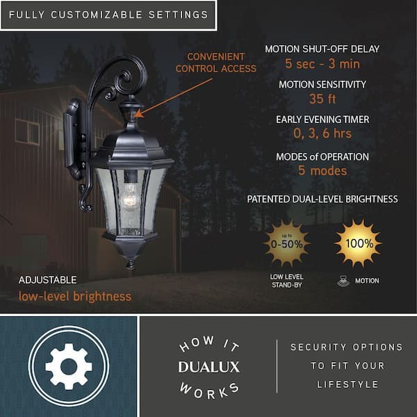 Cascadia Aberdeen 14-in W Shiny Black Outdoor Flush Mount Light Cascadia Aberdeen 14-in W Shiny Black Outdoor Flush Mount Light
