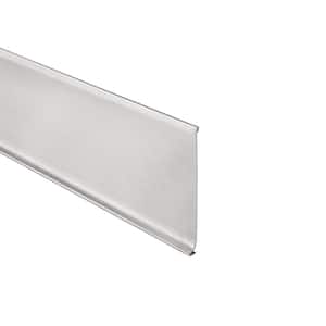 Designbase Brushed Stainless Steel 4-3/8 in. x 8 ft. 2-1/2 in. Metal Tile Edge Trim