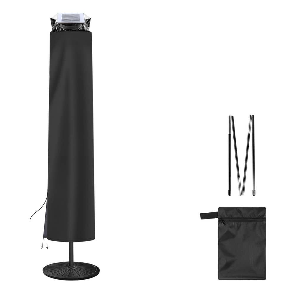 amazon patio umbrella canvas MEVBC 10x13FT Cantilever with LED Lights and Base Included glaring sun hcman Upgraded 600D Heavy Duty