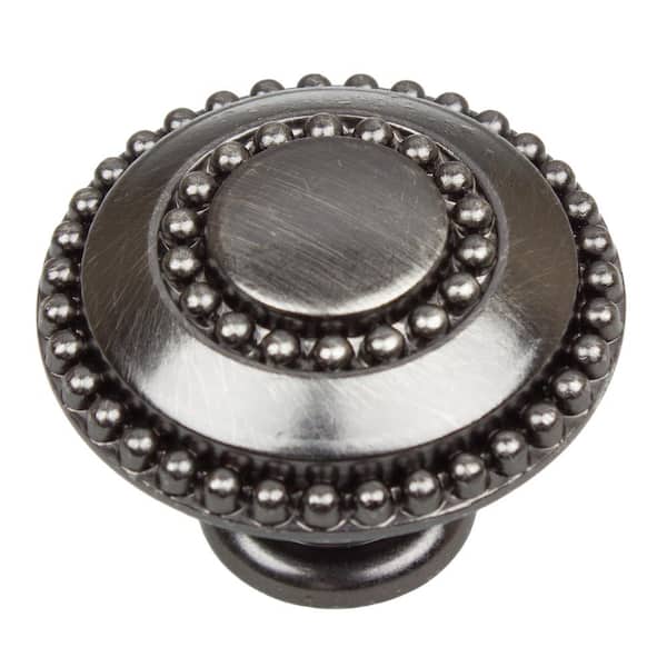 GlideRite 1-3/8 in. Dia Brushed Pewter Round Celtic Medallion Cabinet Knob (10-Pack)