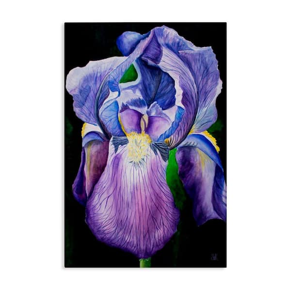 Purple Iris Petals by Sarah Waldron Kimball Unframed Graphic Art Print Nature 16 in. x 24 in.