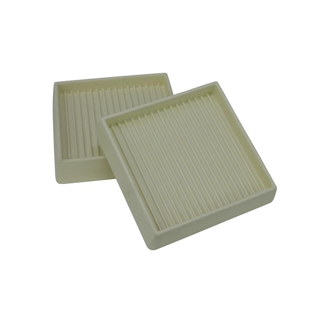 3.5 inch Off-White Square Rubber Floor Protector Furniture Cups