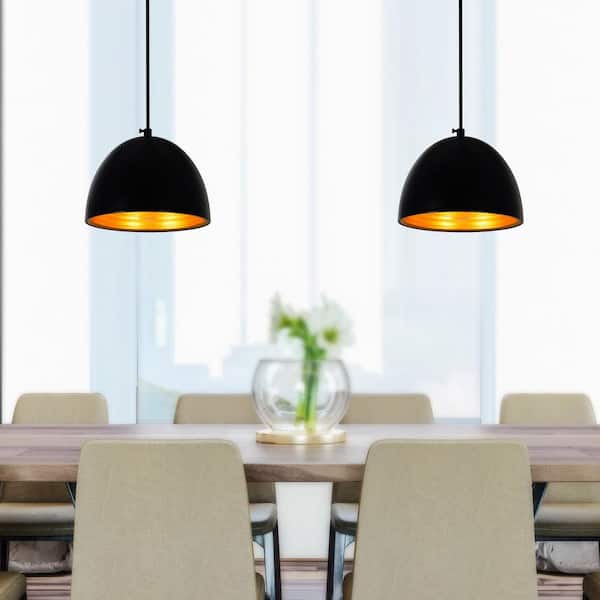 Modest 1 Light Down Mini Pendant With Black Finish