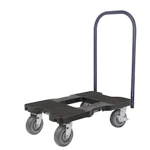 1,800 lbs. Capacity Super-Duty Professional E-Track Push Cart Dolly in Black