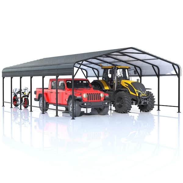 20 ft. W x 30 ft. D Metal Carport, Car Canopy and Shelter