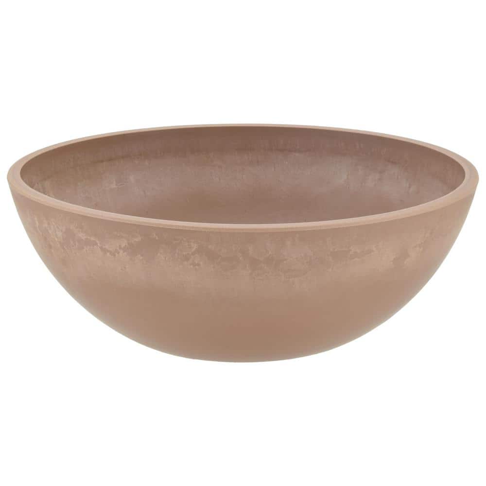 Taupe Classic Transitional Round Tabletop Planter for Indoor & Outdoor