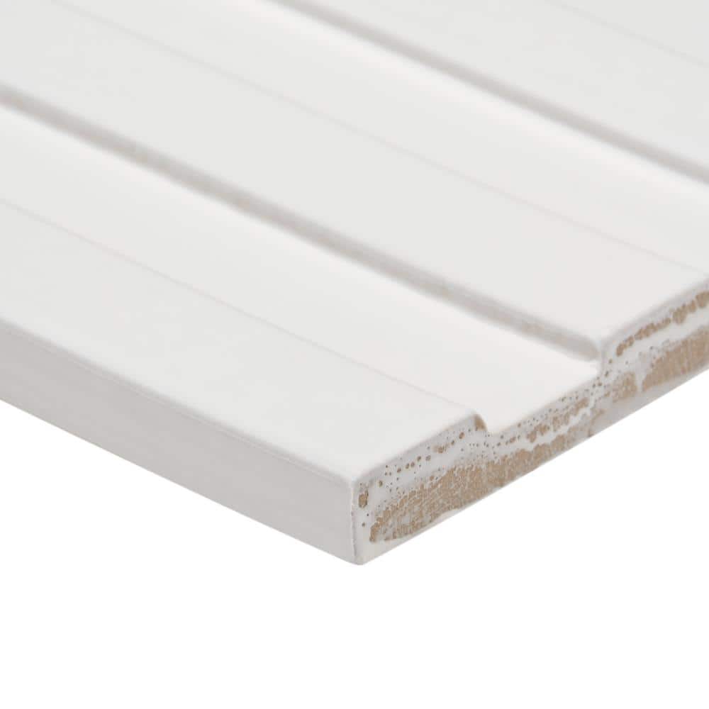 Veluto White Matte Porcelain 6x18 Wall Tile