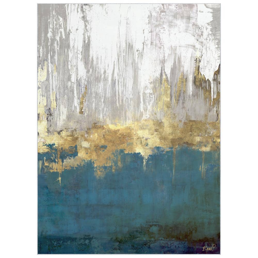 Golden Blue 8' x 10' Horizons Washable Abstract Art Area Rug Power-loomed Heavenly Softness with Non-Slipping Backing price history on PriceWatchPro