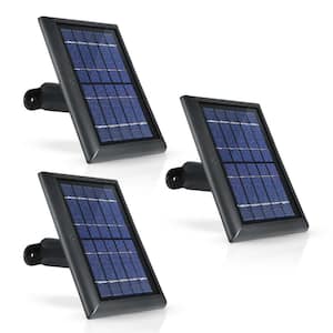 Solar Panel Compatible with Ring Spotlight Cam Battery, Ring Stick Up Cam Battery and Reolink Argus Pro (3 Pack, Black)