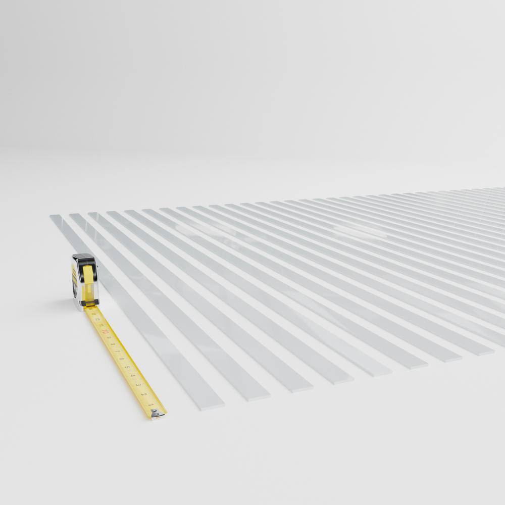 Adjustable White Acrylic Slat Wall Panel Kit