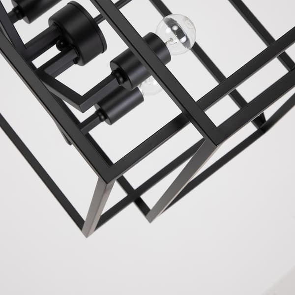Maxax Hartford 4-Light Black Lantern Square Chandelier