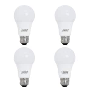 60-Watt Equivalent A19 Dimmable CEC Title 20 ENERGY STAR 90+ CRI E26 Medium LED Light Bulb, Bright White 3000K (4-Pack)