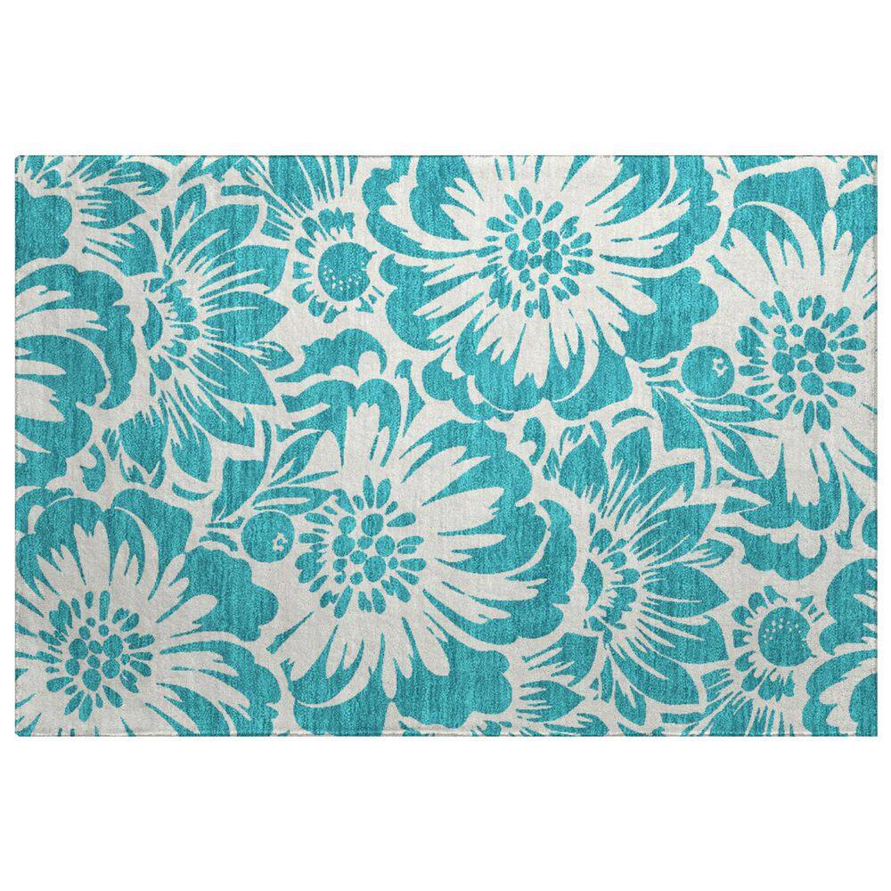 Dream Shag Premium Machine Washable Abstract ADS551 Teal 2 ft. x 3 ft. Accent Rug price history on PriceWatchPro