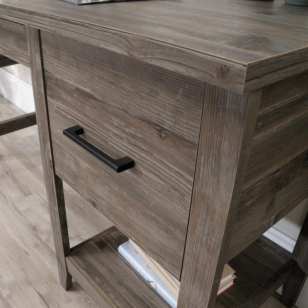 Pebble Pine Wood Computer Desk with Drawer and Filing Cabinet
