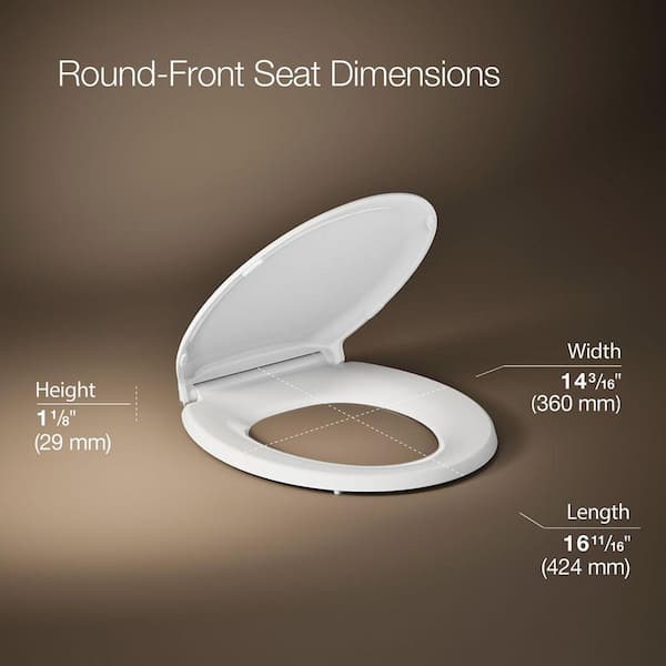 Rutledge Round Toilet Seat in White