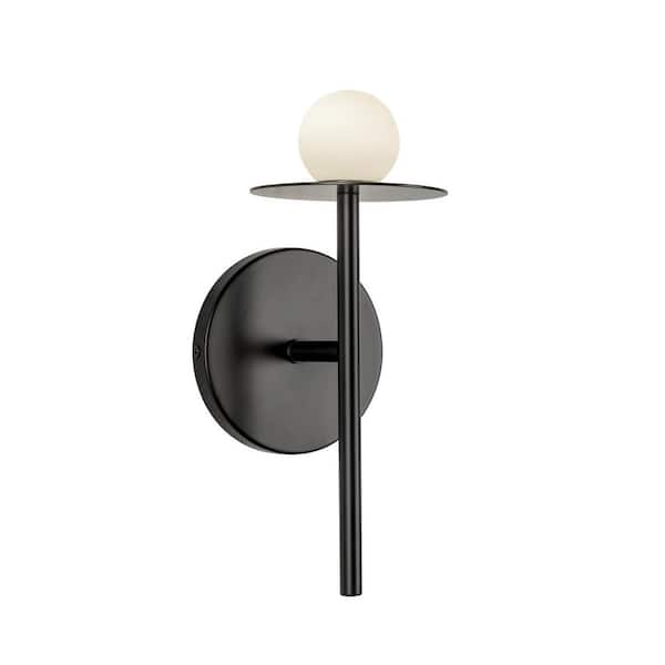 Elixir 4-in 1 Light 6-Watt Black Integrated LED Wall Sconce