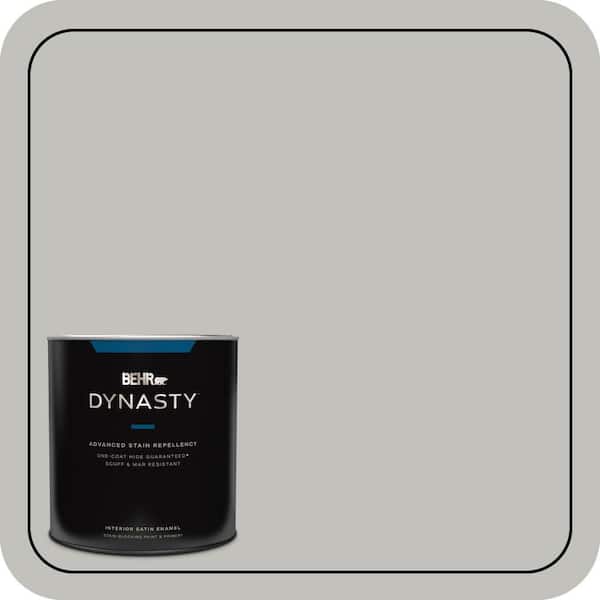 BEHR DYNASTY 1 qt. #QE-50 Gull Gray Satin Enamel Interior Stain-Blocking Paint and Primer