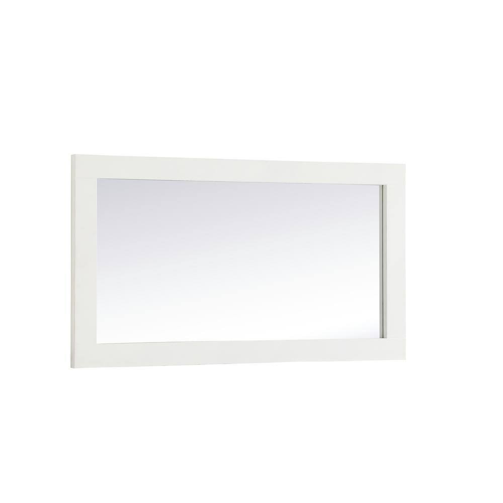 White Rectangular MDF Bathroom Vanity Mirror