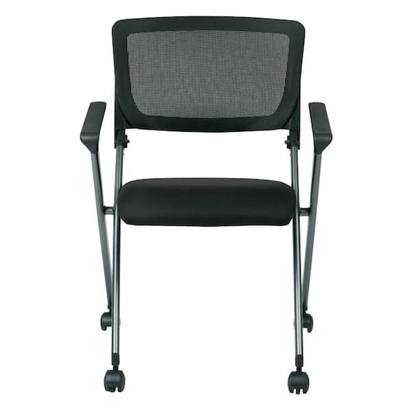 Office Star Products Black Folding Chair (Set of 2) FC8487231
