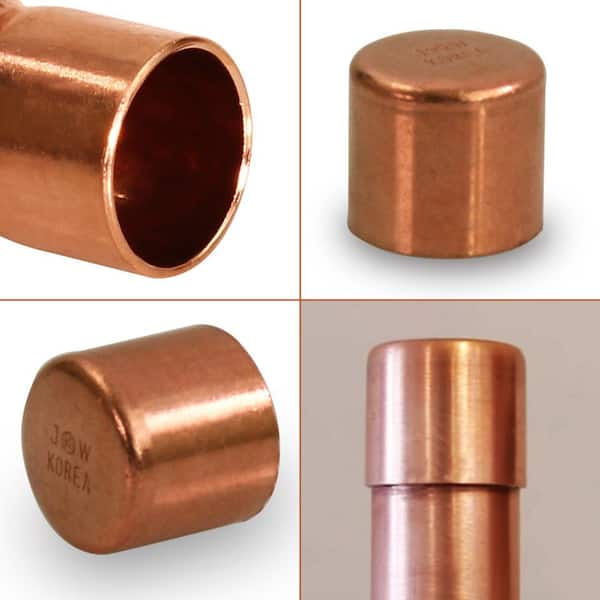 15mm Copper Stop Ends – Pack Of 5 | End Feed Fittings For Plumbing & Heating