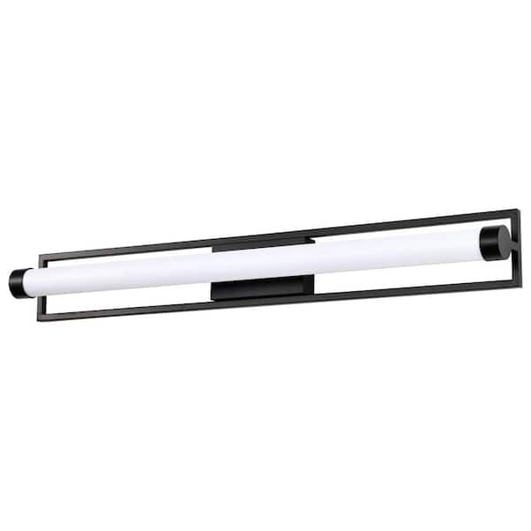 SATCO Canal 36 in. Matte Black LED Vanity Light, 3000K
