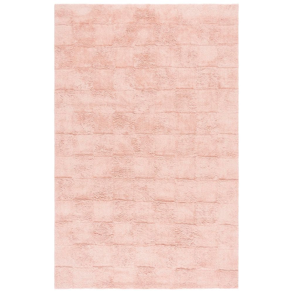 Easy Care 4 ft. x 6 ft. Rose High-Low Checkered Solid Area Rug price history on PriceWatchPro
