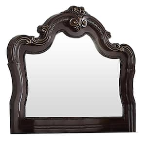 Basin 53 in. W x 45 in. H Wood Dark Cherry Wall Mirror