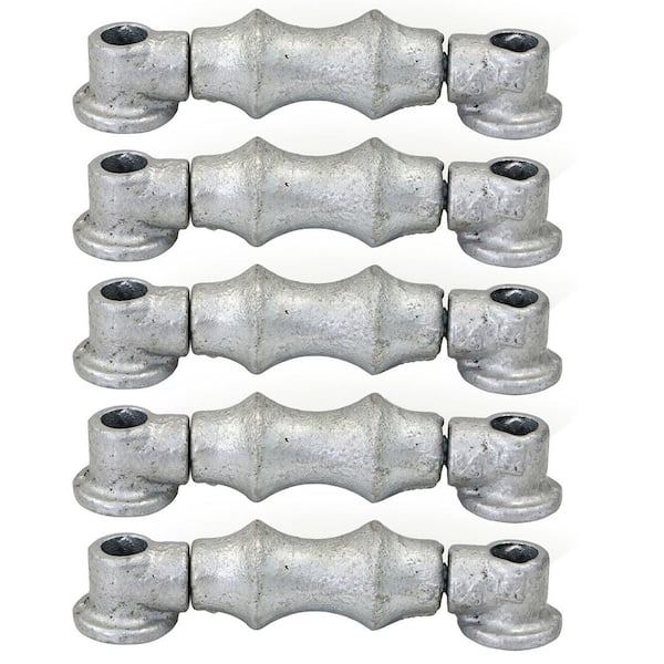 PLUMBFLEX 4 in. Galvanized Steel Hot Dipped Double Rod Pipe Roller with Sockets (5-Pack)