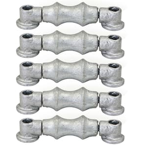 4 in. Galvanized Steel Hot Dipped Double Rod Pipe Roller with Sockets (5-Pack)