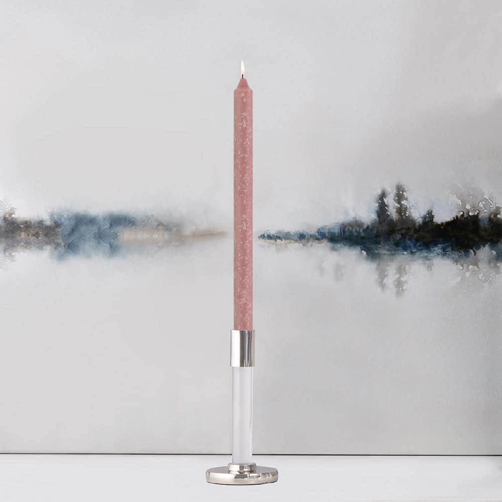 Dusty Rose 9" Beeswax Scented Dripless Taper Candle