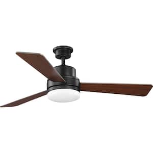 Trevina II 52 in. Indoor Architectural Bronze Modern Ceiling Fan with 3000K Light Bulbs Included with Remote