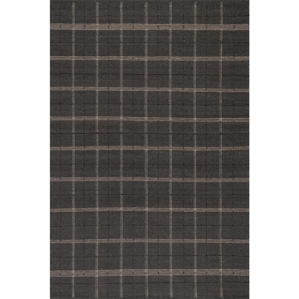 RUGS USA Nate Berkus x Rugs Downing Plaid Wool Cozy Black 10 ft. x 14 ...