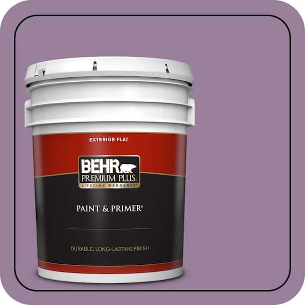 BEHR PREMIUM PLUS 5 gal. #670D-6 Mixed Berries Flat Exterior Paint & Primer