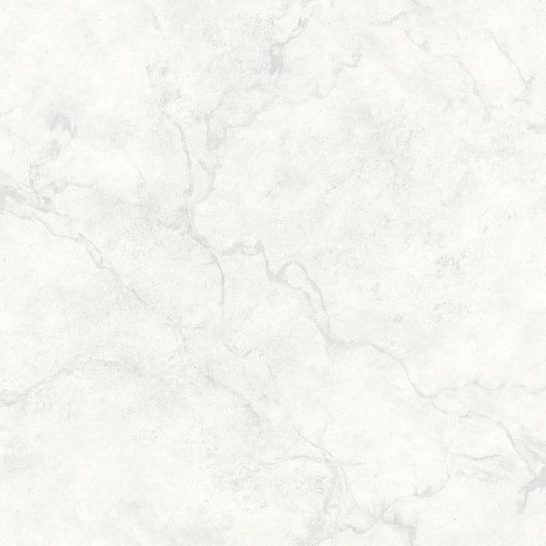 A-Street Prints Innuendo White Marble White Wallpaper Sample