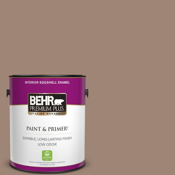 BEHR PREMIUM PLUS 1 gal. #PPU5-16 Earthnut Eggshell Enamel Low Odor Interior Paint & Primer