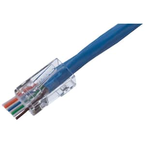 Large Diameter Feed-Thru CAT6A/6 Modular Plugs 25/Card