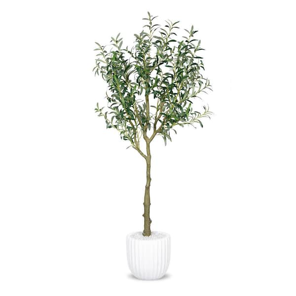 Unbranded Botanical 6 ft. Artificial Olive Tree in Pot