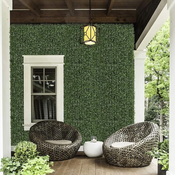 Runesay 20 in. Composite Garden Fence Artificial Hedge Boxwood Panels Plant Faux  Greenery Panels UV Protected Pack of 6-Pieces SSCREEN-CRE4 - The Home Depot