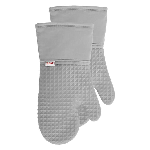 T-fal Grey Waffle Silicone Oven Mitt Set (2-Pack)