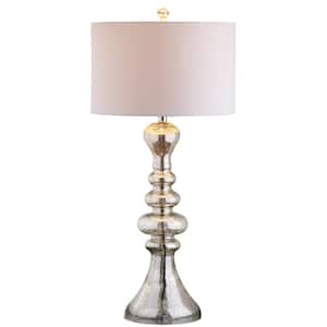 Madeline 35 in. Mercury Glass Curved Glass Table Lamp