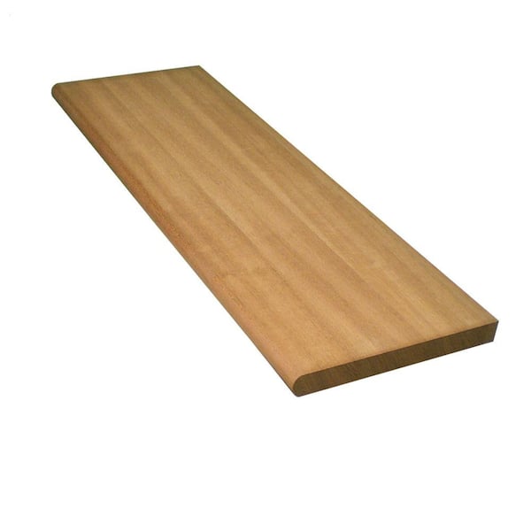 Stairtek 1 in. x 11.5 in. x 60 in. Unfinished Brazilian Cherry Box Tread