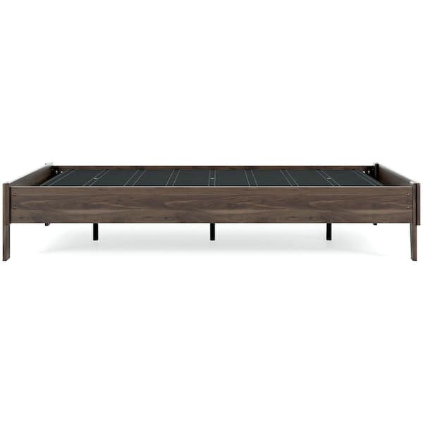 Calverson Brown Wood Frame Queen Platform Bed