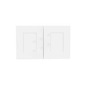 Lancaster White Plywood Shaker Stock Assembled Wall Kitchen Cabinet 30 in. W x 12 in. H x 12 in. D