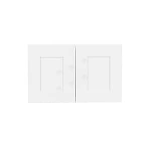 Lancaster White Plywood Shaker Stock Assembled Wall Kitchen Cabinet 36 in. W x 12 in. H x 24 in. D