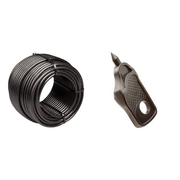 1/4 in. x 100 ft. Drip Irrigation Tubing and Drip Tubing Hole Punch Tool Combo