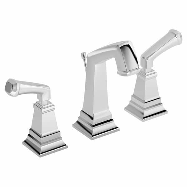 Symmons Oxford 8 in. Widespread 2-Handle High-Arc Bathroom Faucet in Chrome