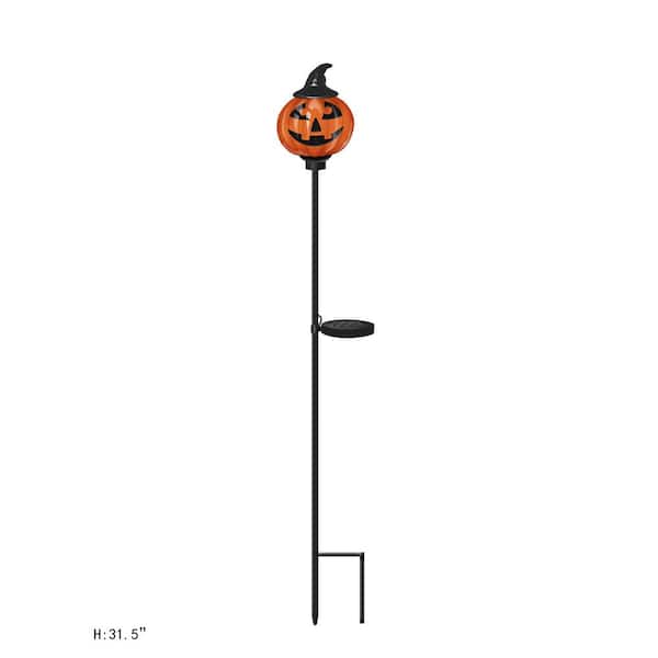 31.5 in. H Solar Pumpkin Yard Stake Each